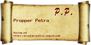Propper Petra névjegykártya